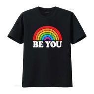 LGBTQ Be You Gay Pride LGBT Ally Rainbow Flag Retro Vintage T Shirt