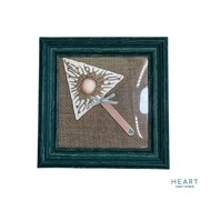 ZENTANGLE ART WHITE 3Z PAPER TILE WITH GREEN FRAME