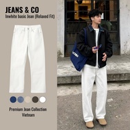 INWHITE BASIC KAKI Men's Jeans - JEANS & CO - soft Cotton Jeans black white brown beige