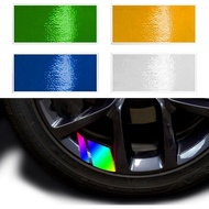 YMhq_ 6Pcs Wheel Rim Sticker Waterproof Decorative Universal Car Motorcycle Wheel Hub Reflective Strip Vehicle Supplies