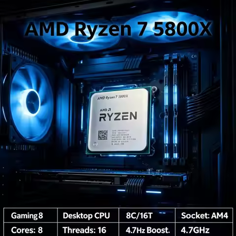 Ryzen 7 5800X AM4 CPU Support DDR4 Memory 7nm Desktop Chip