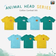 KATUN BOYS' DISTRO T-SHIRT COMBED COTTON 30 HLO KIDZ ANIMAL HEAD LOGO PICTURE