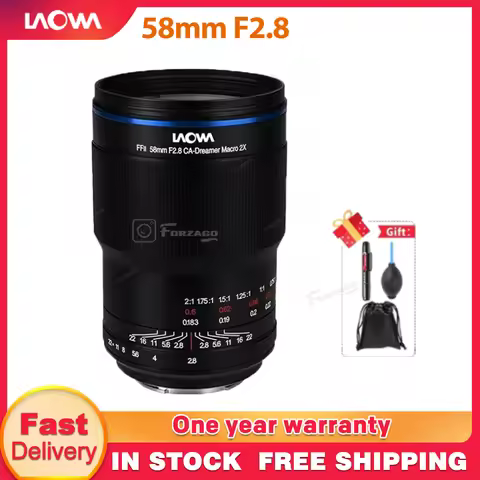 Laowa 58mm F2.8 Mirrorless Lens 2x Magnification Macro Full Frame Lens Manual Focus for Sony E For C