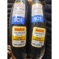 PIRELLI SUPERCORSA TIRE PACKAGE 110/70-17 AND 120/70-14 V4 MADE IN GERMANY