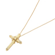 【二手】蒂芙尼 (Tiffany & Co.) 經典十字架項鍊，頸圍 40.5 厘米，K18（黃金）和 K18PG（玫瑰金）經典十字架項鍊