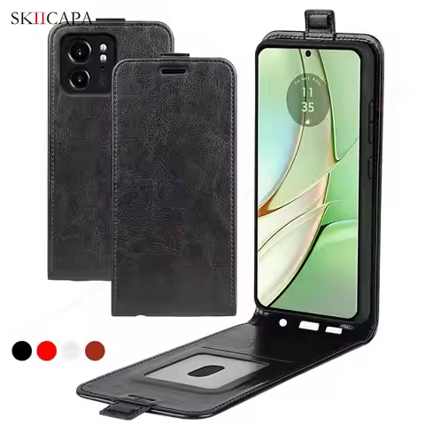 Vertical Magnetic Flip Leather Cover for Motorola Moto Edge 40 Neo 30 Lite S30 Ultra Fusion X40 X30 