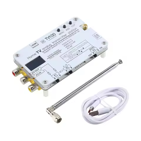 ABRJ-White Analog TV Signal Transmitter Home Analog TV Transmitter With OLED Display For Global Tvs