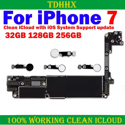 Clean iCloud Main Logic Board For IPhone 7 4.7" 32GB 128GB 256G Clean No iCloud Motherboard IOS Syst