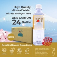 [1 Carton x 24 Bottle] Super Gold Natural Mineral Water (500ML)