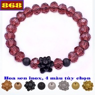 CTFLNOGHSEHB8 8mm black lotus crystal bracelet