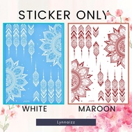 【 hot sale  】 white henna sticker | sticker inai putih
