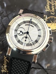 🌈🌈新返貨啦🌈🌈🤍寶璣 Breguet Marine II 5827🤍18K白金計時🤍自動透底42mm❤️‍🔥連18K白金摺扣👍🏼淨錶 C1827(廣華街店）