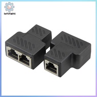 LEFT 1 to 2 LAN ethernet Network Cable RJ45 Splitter Plug Adapter Connector GHT