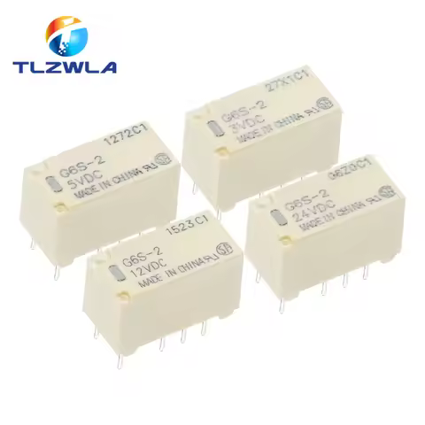 5PCS New G6S-2 5VDC 12VDC 24VDC Signal Relay 8Pin DC 5V 12V 24V 2A Mini Signal Switch Relays