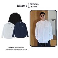 Local Brand REMMY Korean Men's and Women's Long Sleeve Shirt Loose Oxford Material 4 Colors D02