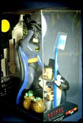 @僅此一件@早期歐洲版 卡通蝙蝠俠 企鵝人造型 牙刷置放架 PVC 擺飾雕像
