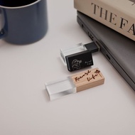 【快速出貨】32GB 3.0USB 客製化刻字 水晶USB 刻圖 送禮 質感USB