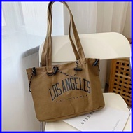 ℗ ﹊ ㍿ Mumu 3016 Letters Canvas Bag Tote Bags Korean Shoulder Sling