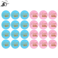 LISHU 24pcs/set Team Boy Team Girl Stickers Boy or Girl Vote Sticker for Gender Reveal th