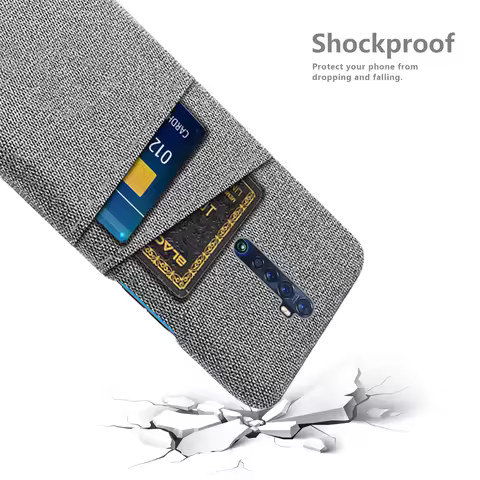Wallet Case For OPPO Reno 2 Z 2Z 2F Case Fabric Dual Card Cover For OPPO Reno 2Z 2F 2 Z RenoZ Reno2 