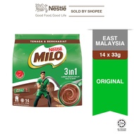 [East Malaysia] NESTLE MILO 3in1 Activ-Go Mixes Stp 33g x 14s (Halal)