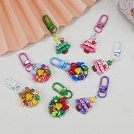 Christmas Tree Keychain Christmas Bell Wreath Key Chain Christmas Gift Surprise Backpack Pendant Friends Girls Gift