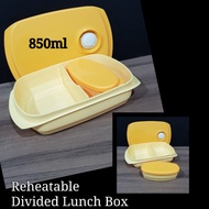 Tupperware Reheatable Divided Lunch Box 850ml (1) what you see is what you get
