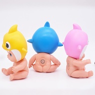 [Free gift]ready stock baby shark toy doll music shark baby doll vinyl toys babyshark figurine toys dolls baby shark toy