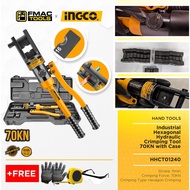 INGCO Industrial Hexagonal Hydraulic Crimping Tool 70KN with Case HHCT01240 + FREEBIES FMAC TOOLS