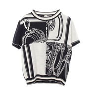 【二手】愛馬仕 HERMES Knit EN DESORDRE FINESSE 米色真絲針織女裝