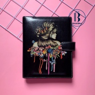 Your Binder READY Butterfly Motif Binder Leather PrintingGirl 20 rings A5 26 rings B5