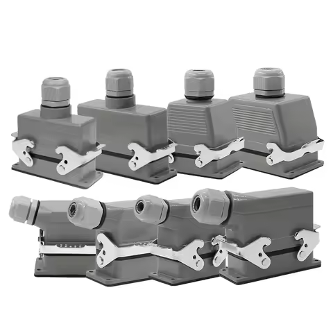 Rectangle Heavy Duty Connector HDC-HE-04/6/16/20/24/32/48 Core Pins Aviation Industry Plug Socket Wa