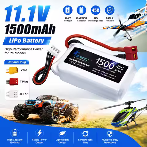 3S 11.1v 1500mAh LiPo Battery for Rc Car Helicopter Airplane 11.1 V Rechargeable Lipo Battery T/XT60
