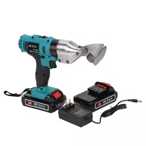 New 26V Li-ion Cordless Electric Scissor Metal Sheet Shear Cutter Scissors Rechargeable 2 Battery Ro