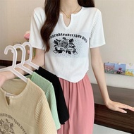 Gamin-0547 Knitted Crop Top Short-Sleeved Sweater (56063)