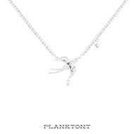 สร้อยคอรูปตัวนก Zircon Original Design สร้อยคอรูปตัวนกผีเสื้อแบบหนาสำหรับผู้หญิง สร้อยคอแบบลำลองที่ส