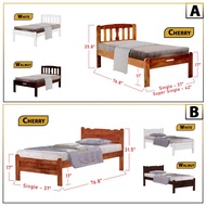 Living Mall Solid Wooden Bed Frame Flat Plywood Base In Single/Super Single Size