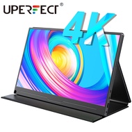 UPERFECT 【Local delivery】15.6 inch 4K Portable Monitor 300 Nits Brightness HDR IPS 2 Speakers Eye Care Game Display Type-C DP HDMI for Xbox PS4 Switch Laptop PC Phone Mac, VESA &amp; Smart Case