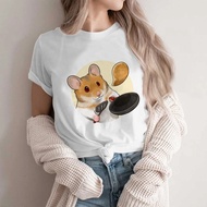 Hamster tshirt women graphic funny tshirt girl streetwear clothing