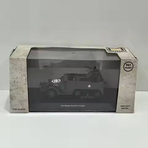 Diecast IXO 1/43 Scale US M16 Half Track Anti-aircraft Armored Vehicle K7 Alloy Car Model