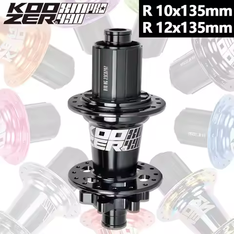 Koozer XM490 Pro Cube 32 Holes Mtb Rear Hub 10x135 12x135 TA Thru Axle Bicycle Hub 28h 32h 36h HG Mo