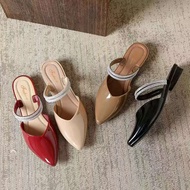 J&H พร้อมส่ง "LT-L633" รองเท้าคัทชูแฟชั่น สายคาดเพชร ดีไซน์สวยทันสมัย สวมใส่สบาย