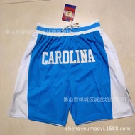 Basketball Pants North Carolina Light Blue Skewers White Pocket Pants Blue Ball Sports Pants Eba 【RY