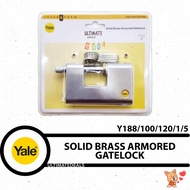 YALE Y188/100/120/1/5 - Solid Brass Armored Padlock