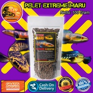 Channa Maru Feed Booster Maru Flower 100 Gram-Pelet Extreme Maru