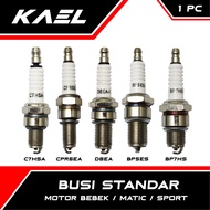 Standard Spark Plug C7HSA-CPR6EA-D8EA-BP5ES-BP7HS BEAT/Vario 110-125-150 Old-New LED/Mio Soul-Sporty