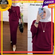 NHYXS WOMEN SET MUSLIMAH BATWING, BLOUSE SET SKIRT, BEAUTIFUL SET RAJUT FASHION MUSLIMAH WANITA NEW 