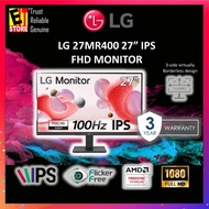 LG 24 24MR400 24" / LG 27 27MR400 27" Monitor - IPS PANEL | Full HD 1080p | 100HZ 5ms | AMD FreeSync