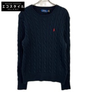 Polo Ralph Lauren 海軍藍絞花棉質毛衣，S 碼 [二手]