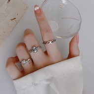 Lucky Cat Ring S Sterling Silver Cat Index Finger Ring ins Style Silver Chain Open Ring